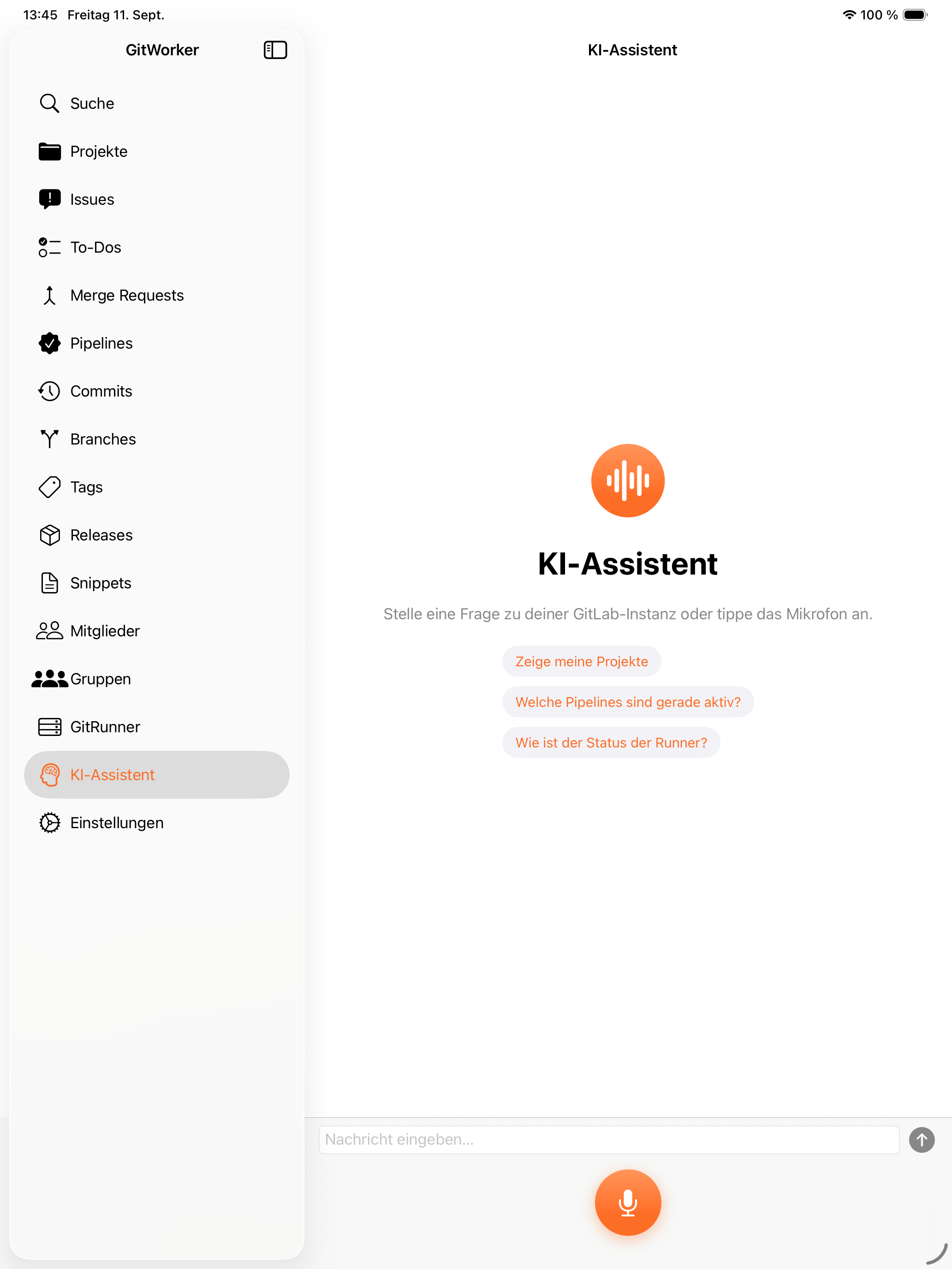 iPad KI-Assistent