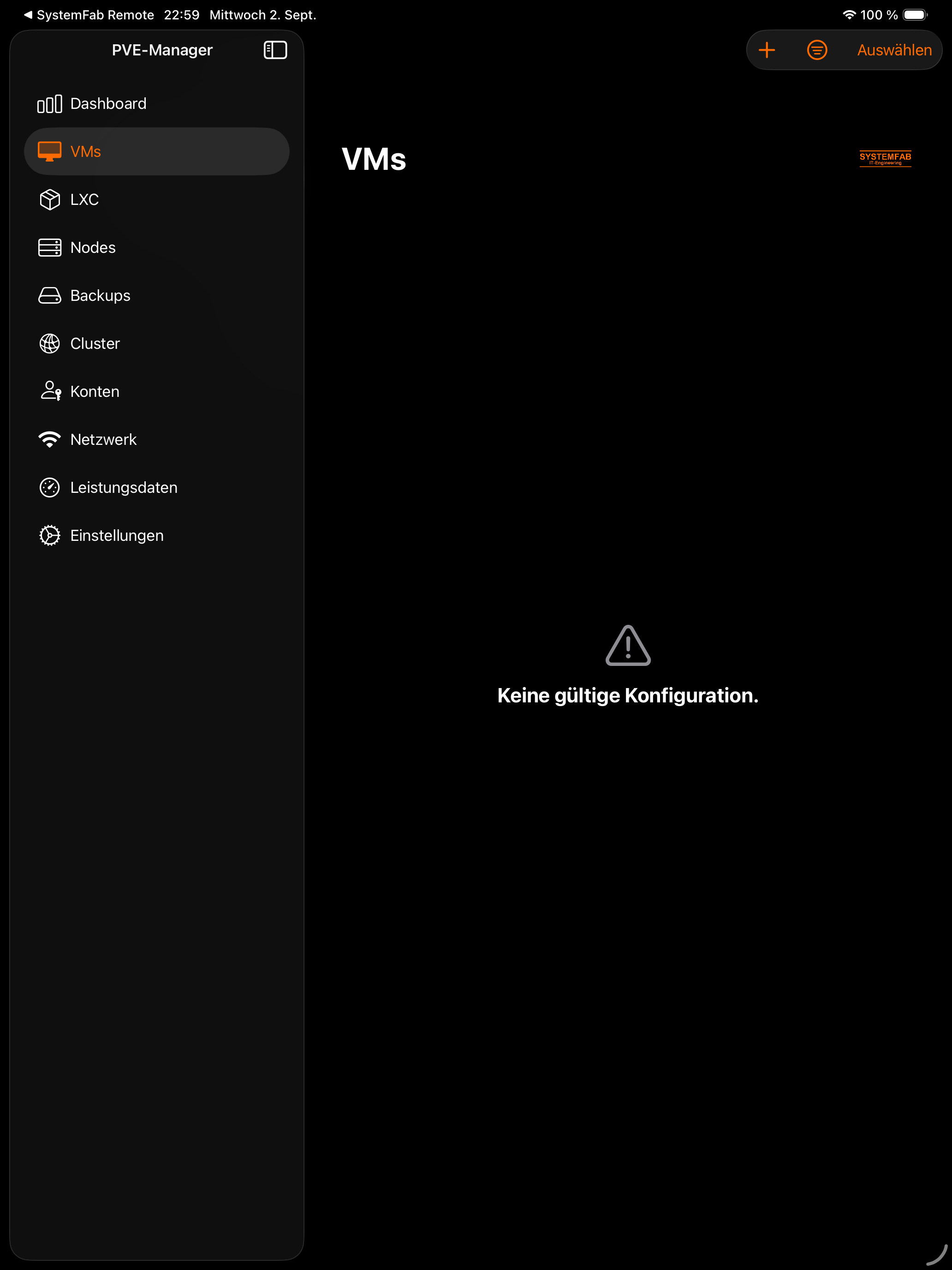 iPad VMs Dark